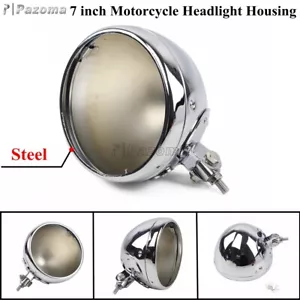 Cubo de bombilla de faro cromado de 7" para Harley Davidson - Imagen 1 de 6