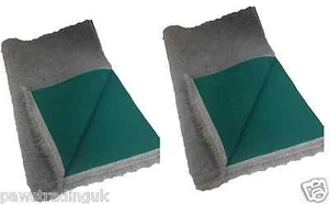Grey Green back Vet Bed 0.75MX1M 2 PIECES Fleece Pup Whelping Wicks Dog bedding - Picture 1 of 12