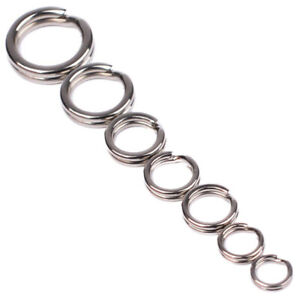 50Pcs Fishing Steel Snap Split Ring D0L1 Tackle Connector .New