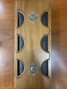 Joyero de madera valet box velero náutico vintage hecho en República de China. 8A - Imagen 1 de 14