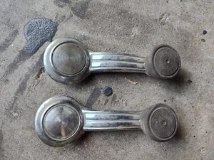 Window Regulator Chrome  Knob 1964-1980 Chevrolet GM #20037599 pair crank - Picture 1 of 3
