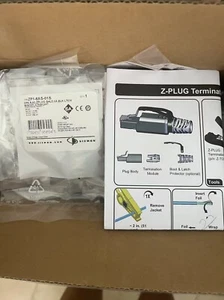 50-Pack Siemon ZP1-6AS-01S Copper Rj45 Z-PLUG, SHLD, 6A, BLK LTCH W/BOOT - Afbeelding 1 van 4