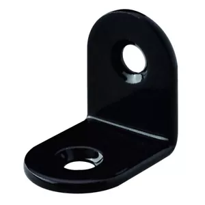Stuhlwinkel, 15 x 20 x 20 x 2 mm, Stahl, pulverbeschichtet, schwarz 10 Stück - Bild 1 von 1