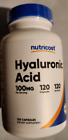Hyaluronic Acid 100mg 120 Vegetarian Capsules Nutricost NON GMO/Gluten Free