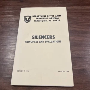 US Army Field Manual Silencers Book Frankford Arsenal 1968 Principles Evaluation - Picture 1 of 13