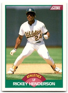 1989 Score Rookie & Traded Rickey Henderson Oakland Athletics #50T