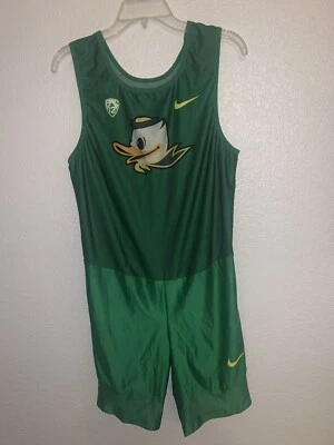 NEW MEN XL NIKE OREGON DUCKS TEAM ISSUED SPEEDSUIT RUNNING TRACK PRO ATHLETE USA - Image 1 of 4