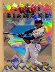 Topps Lords of the Diamond 1999 #LD1 Ken Griffey Jr arco iris lámina troquelada patio - Imagen 1 de 2