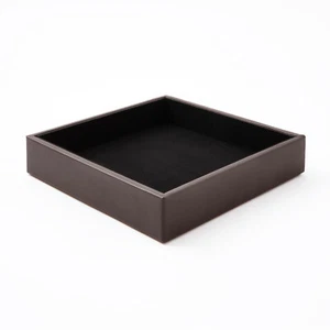 Taschenleerer Leder Dunkel Braun - Schreibtisch Organizer Ablageschale - Bild 1 von 5