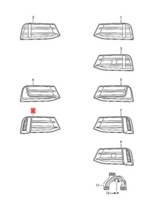 Genuine Air Guide Grille Satin Black/Dark Chrome High Gloss 8V5807672ESM - Picture 1 of 1