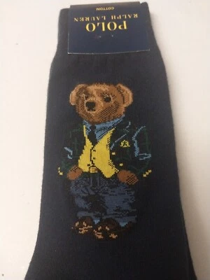 Polo Ralph Lauren Hombres POLO BEAR Vestido Calcetines Talla 9-11 Mujer ALTO Pantalón Crew Foto 1 de 4