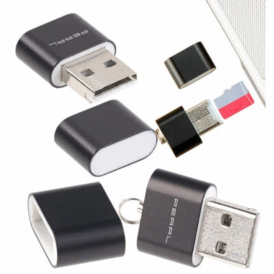 PEARL 2er-Set Mini-Cardreader für microSD(HC/XC)-Karten bis 128 GB & USB - Bild 1 von 4