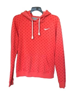 Nike Retro Y2K 2000s Mini Embroidered Swoosh Polka Dot Strawberry Hoodie Sz S - Picture 1 of 7