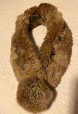 VTG 1960s Adjustable Fur Collar Brown One Size Beautiful Soft Warm! - Image 1 of 4