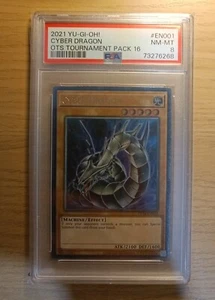 2021 Yu-Gi-Oh! Cyber Dragon | OP16-EN001 | Ultimate Rare | Graded PSA 8 | NM-MT - Picture 1 of 4