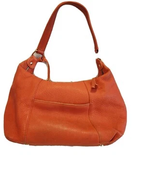 ISAAC MIZRAHI LIVE Purse Handbag Hobo Burnt Orange Leather EUC - Image 1 of 4