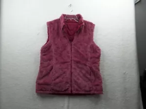 Free Country Reversible Vest Womens Sz L Reddish Pink Polyester - Picture 1 of 14