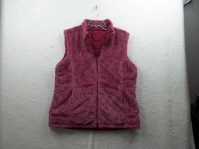 Free Country Reversible Vest Womens Sz L Reddish Pink Polyester - Image 1 of 4