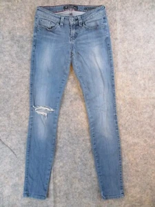 Guess Jeans Womens 25 Blue Denim BRITTNEY SKINNY Low Rise Outdoors Retro 25x30 - Picture 1 of 12
