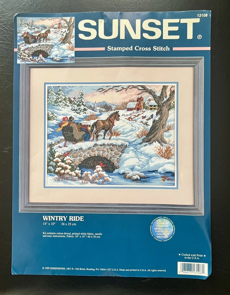 Размеры штампованный крестиком узор только зимняя поездка - Изображение 1 из 3