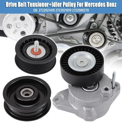 Tensor de correa de transmisión + polea loca para Mercedes Benz C230 C280 C300 2722000270 Foto 1 de 4