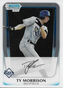 2011 Ty Morrison Autograph 1st Bowman Chrome Card BCP140 Tampa Bay Rays NM/MT - Picture 1 of 2