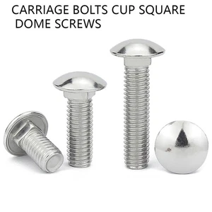 CUP VIERKANT DOMSCHRAUBEN A2 EDELSTAHL M6 M8 M10 M12 SCHLITTENSCHRAUBEN - Bild 1 von 10