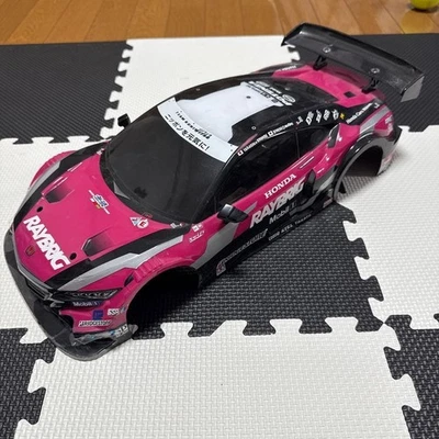 Tamiya Raybrig Honda NSX 1/10 Scale RC Car Body Only Pink Sports Model - Image 1 of 4