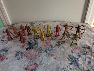 Vintage Lot MPC & Other Cowboys Indians Western Pirate Warrior Plastic Figures - Picture 1 of 21