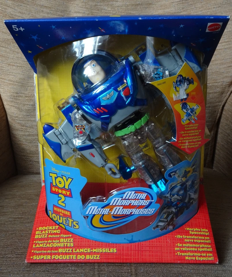 Mattel Toy Story 2 Metal Morphers Rocket Blasting Buzz Lightyear 8" sealed 2000 - Image 1 of 4