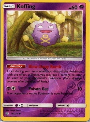 #76/236 SM - Cosmic Eclipse Koffing reverse holo - Image 1 of 2