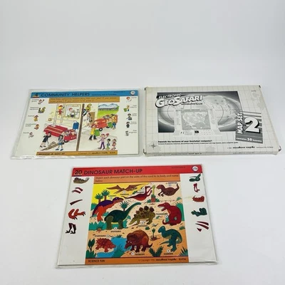 Geo Safari Electronic Learning Game Card Sets Lot Map Learning & Science Fun VTG - Image 1 of 4