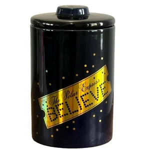 The Polar Express Christmas Canister BELIEVE GOLD TICKET Warner Brothers Holiday - Bild 1 von 3