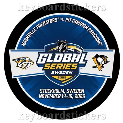 INGLASCO 2025 Global Series Sweden Dueling Puck Pittsburgh Penguins & Nashville Predators