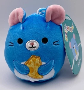 "Llavero Clip Squishmallow Ratón Azul Calabaza con Queso 4"" Peluche NUEVO - Imagen 1 de 6