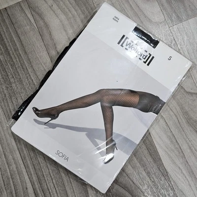 Колготки Wolford Sofia, черные с бриллиантовым узором, размер S - Изображение 1 из 4