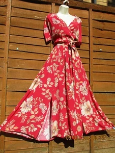Monsoon Bex Sequin Size 20 Red Shirred Back Sequin Midi Dress - Picture 1 of 12