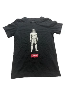 NWT Levi's Star Wars Stormtrooper black/white Tee T-shirt sz 7 $22 Youth A7 - Picture 1 of 7