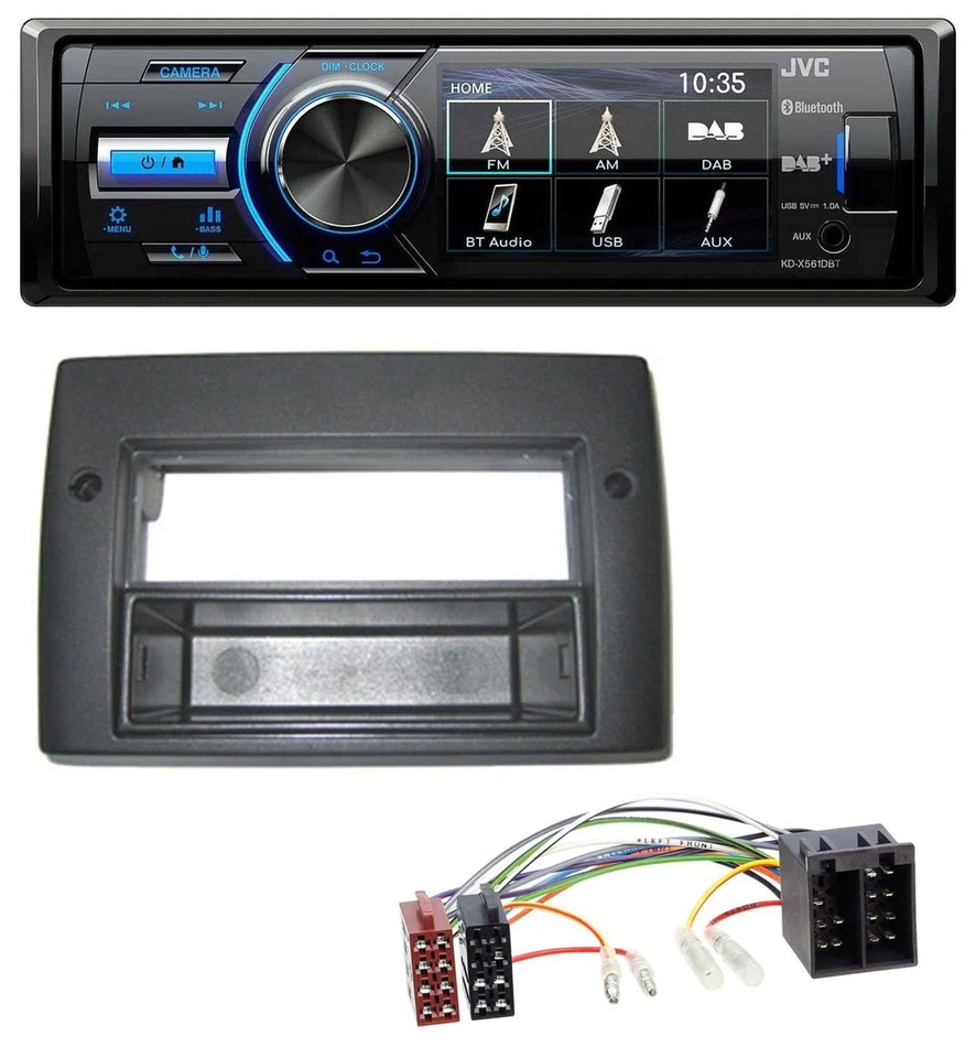 JVC Bluetooth MP3 USB DAB Autoradio für Fiat Stilo 192 01-08 Profiversion Ablage - Bild 1 von 4