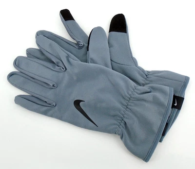 Guantes de vellón Nike Therma-Fit grandes para hombre con pantalla táctil gris/negro Foto 1 de 4