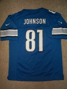 NIKE Detroit Lions CALVIN JOHNSON nfl VINTAGE Jersey YOUTH KIDS BOYS (L-LARGE) - Picture 1 of 2