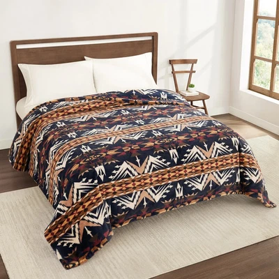 Pendleton Faux Fur Luxe Blanket, Ultra Soft - Echo Peaks - Queen size - New