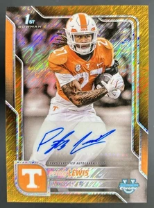 2025 Bowman Chrome U Peyton Lewis 1st Auto Gold Shimmer Refractor /50 Tennessee - Picture 1 of 2