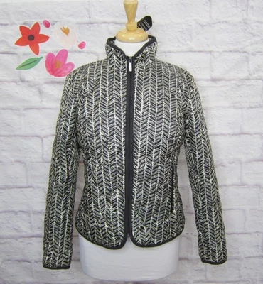 CHAQUETA ABRIGO LANDS END MUJER ACOLCHADO PRIMALOFT BLANCO Y NEGRO talla XS 2/4 ¡Nuevo! Foto 1 de 4