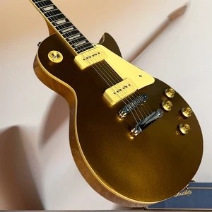 LP Electric Guitar Mahogany Body Fret Binding Gold Color Matt Finish 6 String - Picture 1 of 5