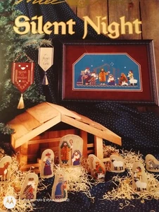 MILL HILL SILENT NIGHT NATIVITY NATIVITY FIGURES & STITCHING BAND CROSS STITCH - Picture 1 of 9