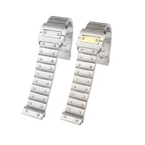 Uhrenzubehör Uhr Stahl Armbanduhr Bänder passend Santos - Bild 1 von 3