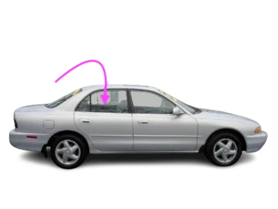 Se adapta a: Mitsubishi Galant 1994-1998 sedán 4D pasajero puerta trasera derecha ventana vidrio Foto 1 de 4