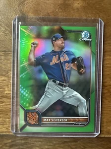 2022 Bowman Chrome Max Scherzer Green Refractor Parallel /99 #62 - Picture 1 of 2
