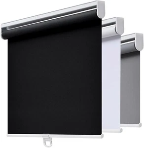 Innovative Cordless Roller Shades with UV Protection - 38" W x 72" H Black - Picture 1 of 9